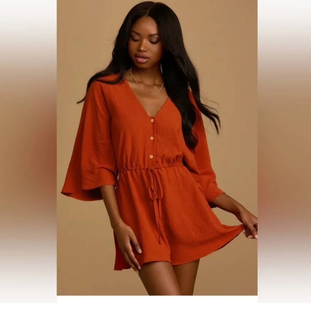 Lulu's Rust Orange Romper